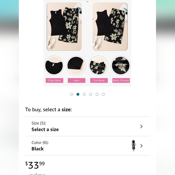 New Sleeveless Tank Top and Tie Knot Midi Skirt Set * Medium - Picture 2 of 5